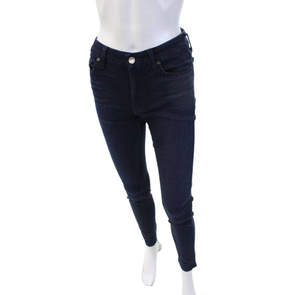 7 For All Mankind Women Skinny Ankle Jeans Dark Blue Size 27